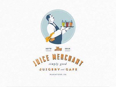 Juice Merchant cafe food juice logo lynx type