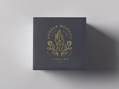 Angela Monaco Jewelry- Logo / Packaging branding hand jewelry logo lynx packaging philly rose