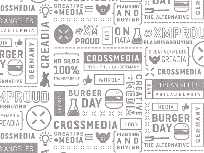 Pattern for Crossmedia branding bulldog burger crossmedia french lynx pattern xmedia