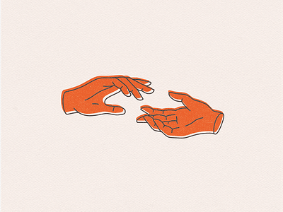 Illustration for a Helping Hand charity hands illustration line lynx shyamalan