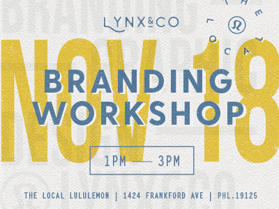 Workshop with lululemon branding event fishtown layers lululemon lynx philadelphia typography workshop
