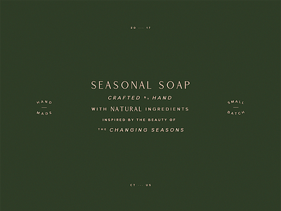 Seasonal Soapery | Branding beauty branding classic feminine hand lynx seasons soap typography vintage