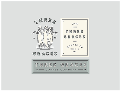 Three Graces | Coffee Co badge branding coffee design graces logo lynx philadelphia roaster three women