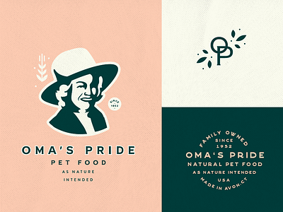 Oma's Pride | Pet Food branding design farm farm logo food lynx oma pet philadelphia woman