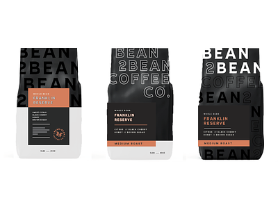 WIP | New Packaging for Bean 2 Bean bean branding coffee labels logo packaging philadelphia print type