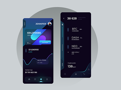 Crypto Wallet app creativeui design designinspiration dribbblecommunity graphic design illustration innovativeux interactivedesign mobileapp modernui ui uidesign userexperiencedesign ux