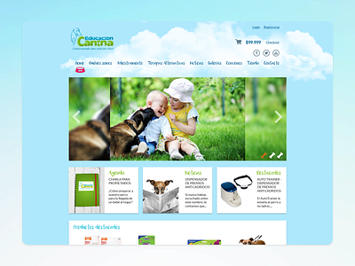 Educación Canina, Year 2014 design pets ui web design