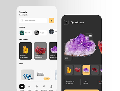 buy minerals graphic design ui