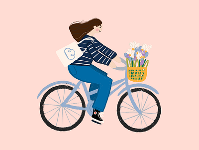 I want to ride my bicycle illustration