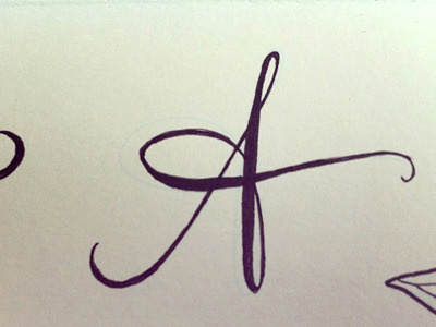 Fancy A calligraphy hand drawn hand lettering type typography