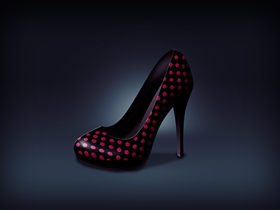Retro Shoes retro shoes high heels dots illustration graphic