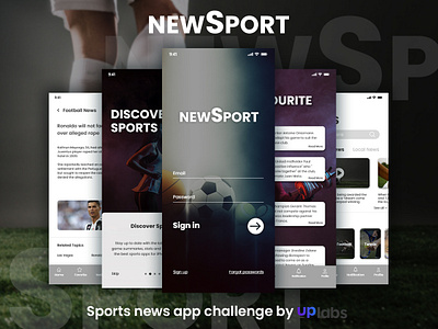 Sport News ui branding challenge dribbble graphic logo news sport typography ui uplabs ux