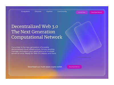 WEB 3.0, web design main page