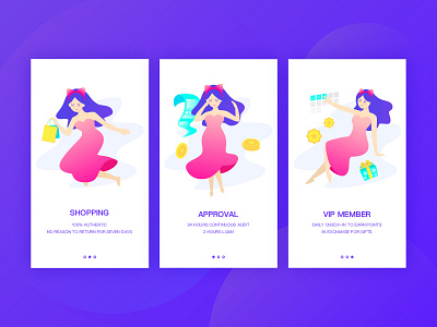 some Guidepages of financial app app financial graphic guidepages illustration slider ui vector welcome