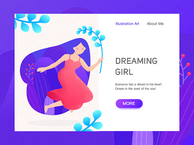 dreaming girl art dream girl illustration night vector web