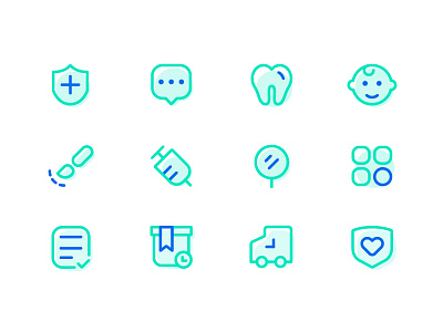 fish＋health app Health related icons app design health icon illustrator ui vector