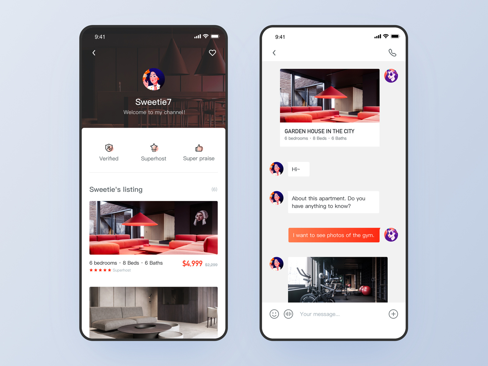 Homestay App - Profile page