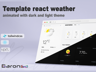 Template react weather animated with dark and light theme tailwindcss template react weather animated