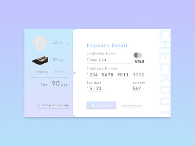 Daily UI #002-Credit Card Checkout 002 checkout creditcard dailyui payment purchase shopping sketch ui