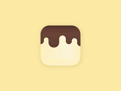 Daily UI #005-App Icon 005 app dailyui dessert food icon pudding ui yellow yummy