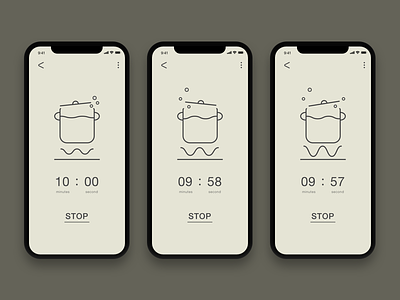 Daily UI #014-Countdown Timer 014 cook cooking countdown countdowntimer dailyui phone timer