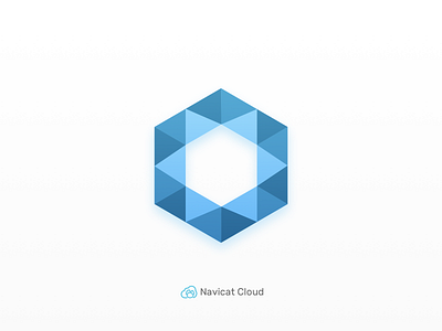 Project icon for Navicat Cloud blue branding cloud cloud platform cloud service collaboration continuity data visualisation database efficiency gradient color icon logo website
