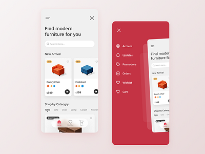 E-Commerce App Concept app ui ecommerce figma furniture mobile ui ui