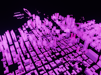 Holographic City: Chicago 3d blender chicago city holographic