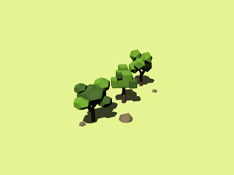 3D Trees 3d 3dfordesigners animation c4d c4dfordesigners forest gif tree