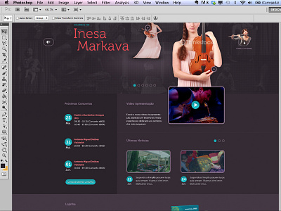 Sneak peak banner concert design interaction interface layout photoshop ui web weblayout