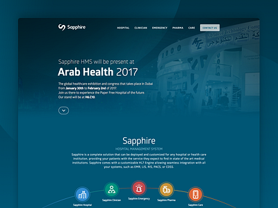 Sapphire HMS Website health healthcare homepage hospital interface landing outsystems sapphire ui webdesign website