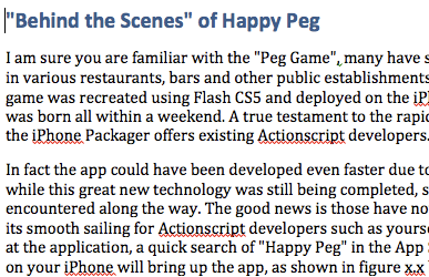 iPhone development using Flash CS5 - Alpha Draft article cs5 flash iphone scriptplayground sneak peek writing