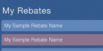 Rebate Radar - Screen 1 android comp iphone mobile rebate rebate radar web ©2010