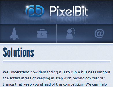 PixelBit mobile launch mobile pixelbit rwd site