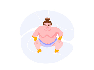 Sumo wrestler, 2021 cartoon illustration character design design flat flat illustration graphic design illustration logo