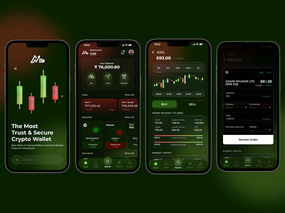 IN Trading App | Stocks App 🎲💹 3d app app design interface minimal typography ui uiux ux
