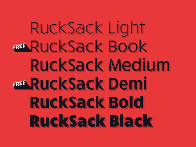 RuckSack Typeface font type typeface typography