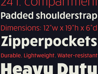 RuckSack Sample font rucksack type typeface typography