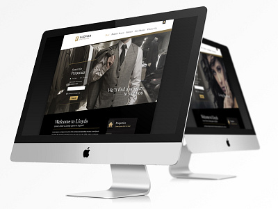 Website Template for Luxury Estate Agency brown clean design gold layout luxury minimal portal property slider web website