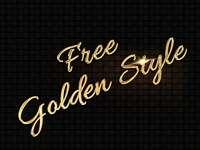 Golden Text Style - Freebie
