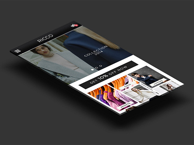 Mobile site app design fashion luxury mobile retina shop site web website
