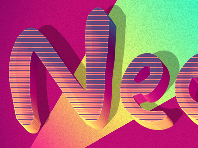 3D summer text styles