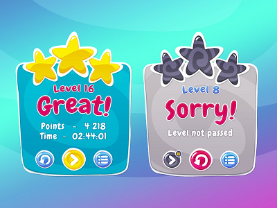 Candy Game UI assets box button buttons candies dashboard design game icons ios ipad game ui