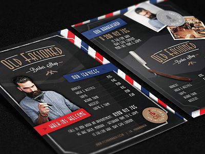 Old Fashined Barber Shop Flyer Templates