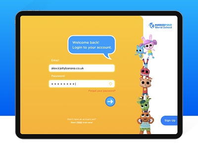 Alphabetical order the study drum iPad App for Marco Polo World School for Kids - login / sign up by Alex  Lasek on Dribbble