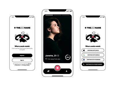 Dating App app design graphic design mobile ui