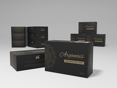 Packaging - Argan Natural Soap 3d branding graphic design identity logo packaging