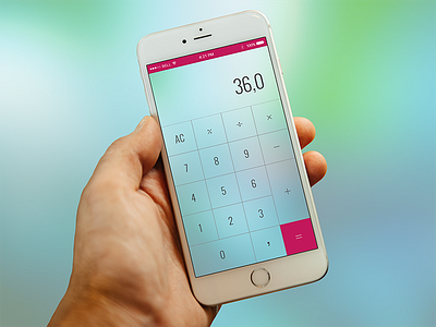 Daily UI Challenge Day 004 - Calculator app calc calculator clean flat mobile modern ui ux