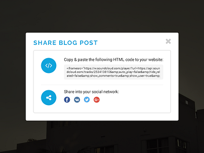 Daily UI Challenge Day 010 - Social share blog facebook google post share social twitter ui ux vk web