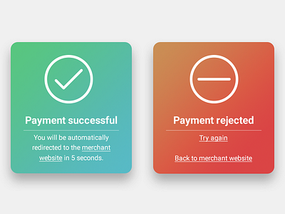 Daily UI Challenge Day 011 - Flash message checkout error flash merchant message payment reject success ui ux